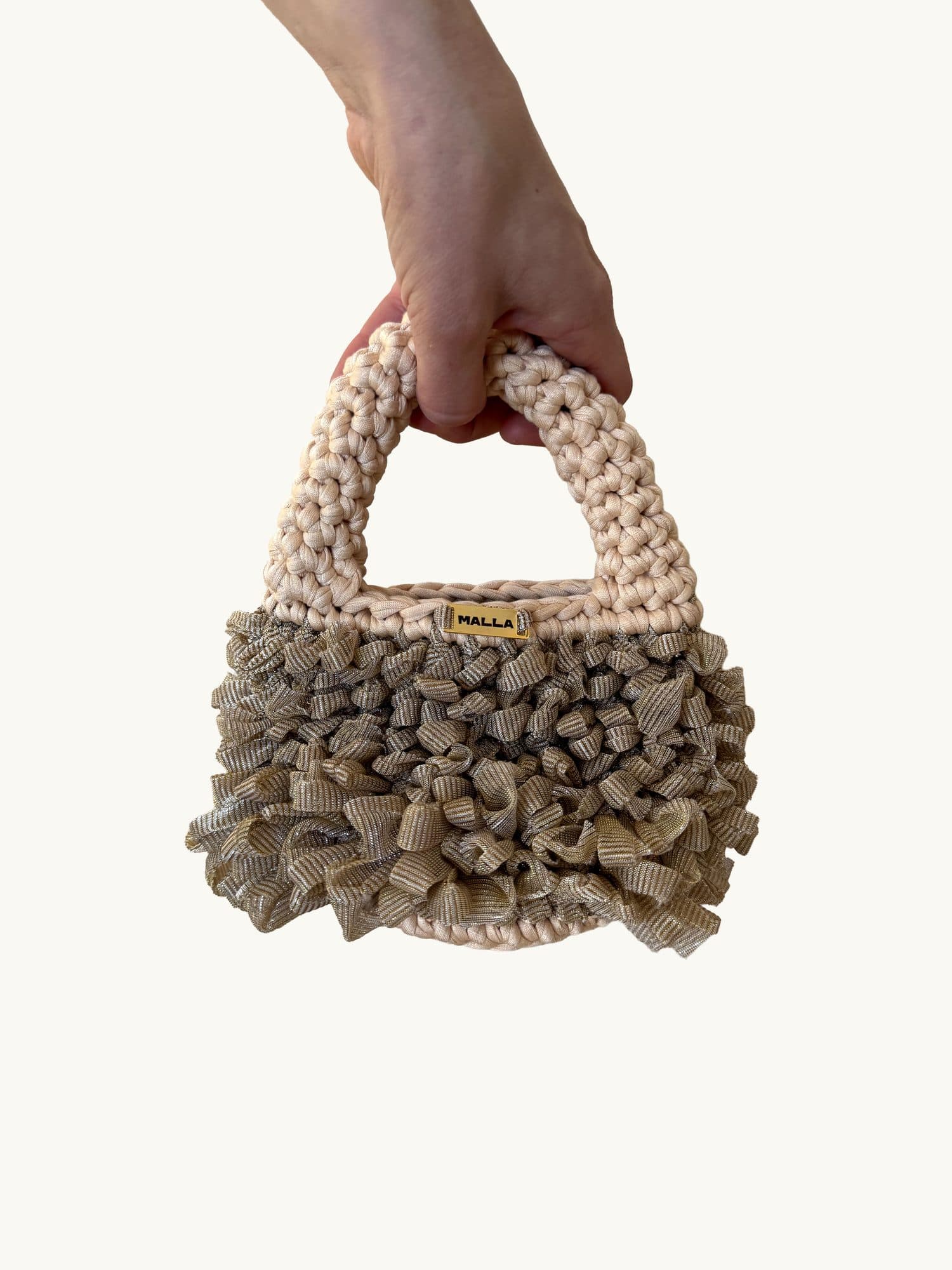 Champagne Champagne, one-of-one handmade crochet bag