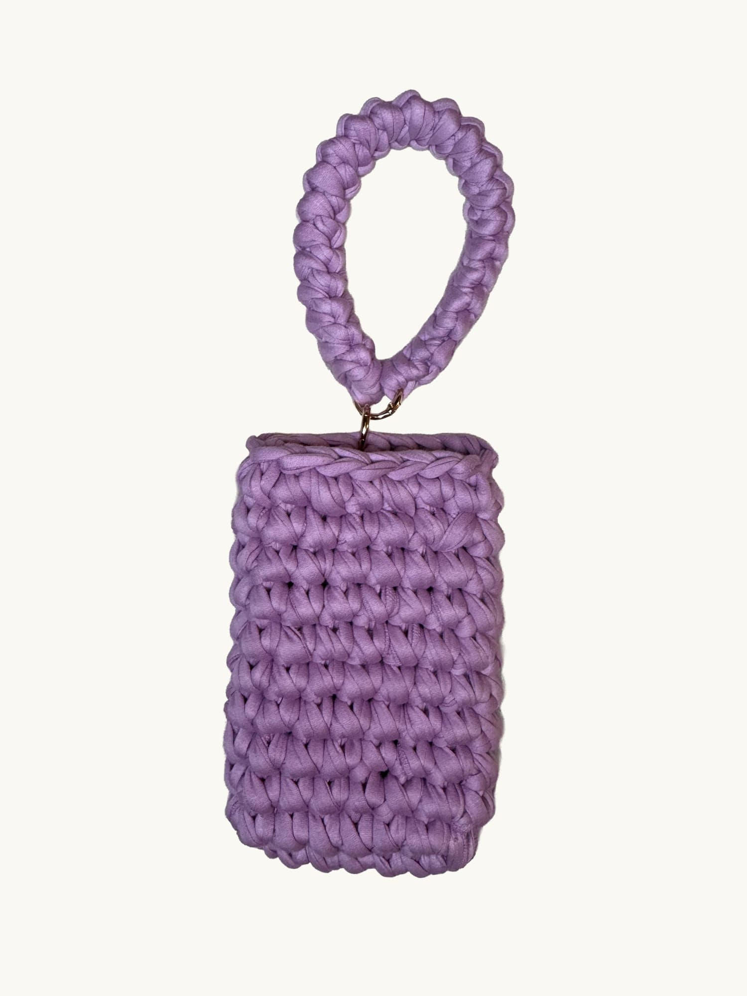 Lilac phone case, one-of-one handmade crochet